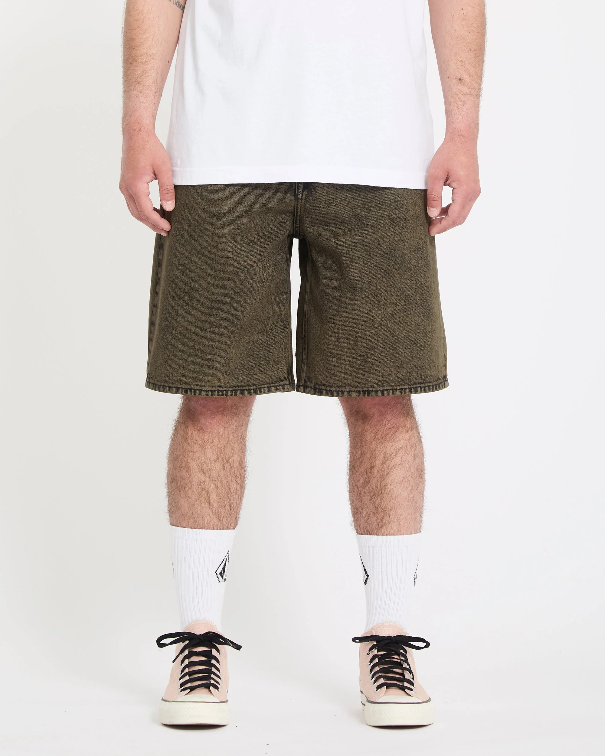 Billow 22" Jeansshorts - Sage Leaf - Image 3