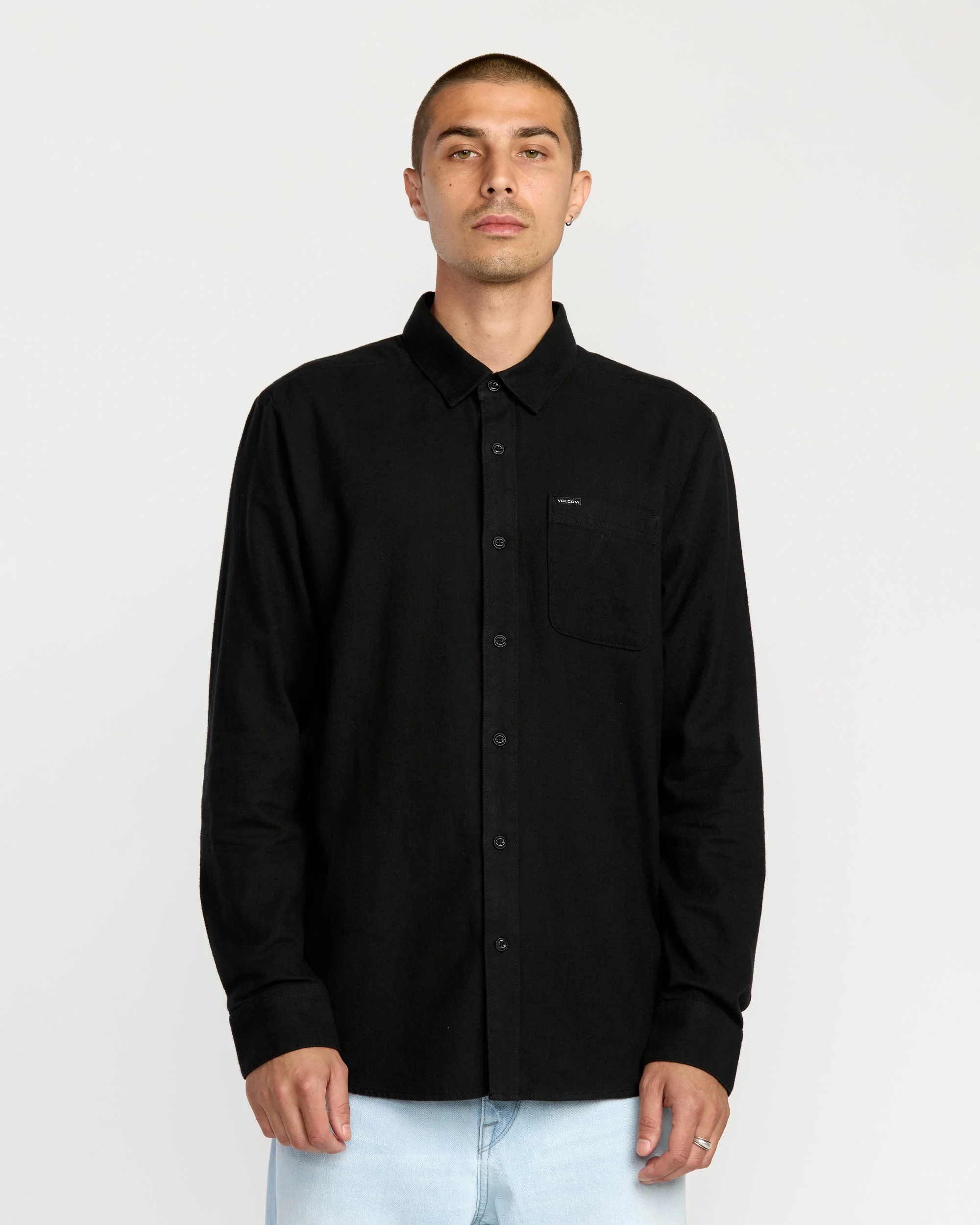 Caden Unifarbenes Hemd - Antique Black