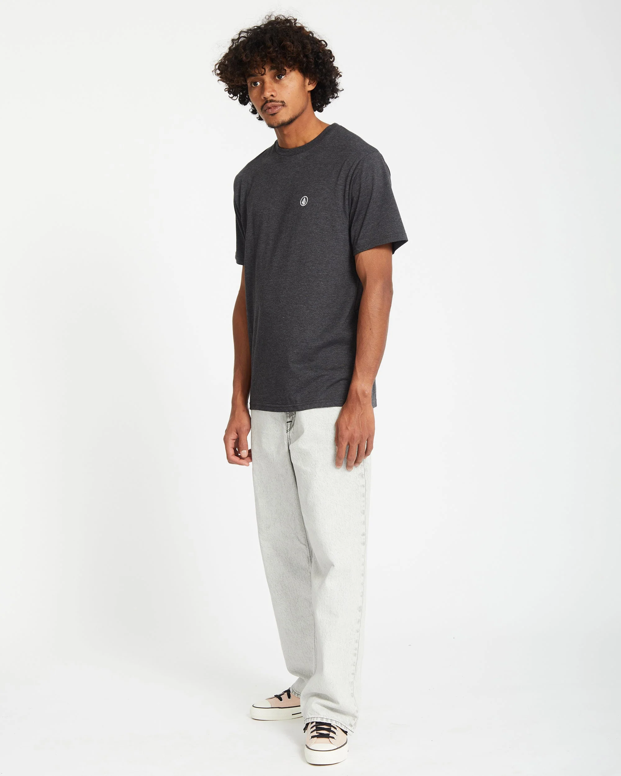 Circle Blanks T-Shirt - Heather Black - Image 7