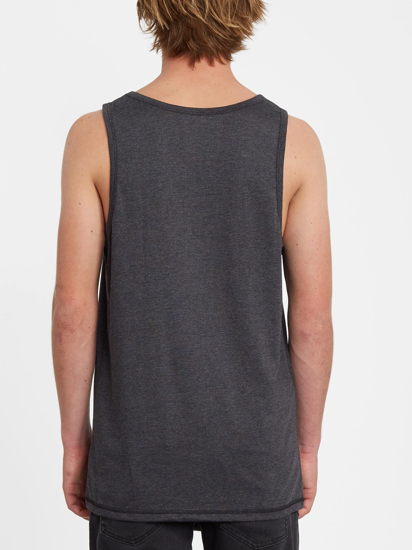 Circle Blanks Tank Top - HEATHER BLACK - Image 2