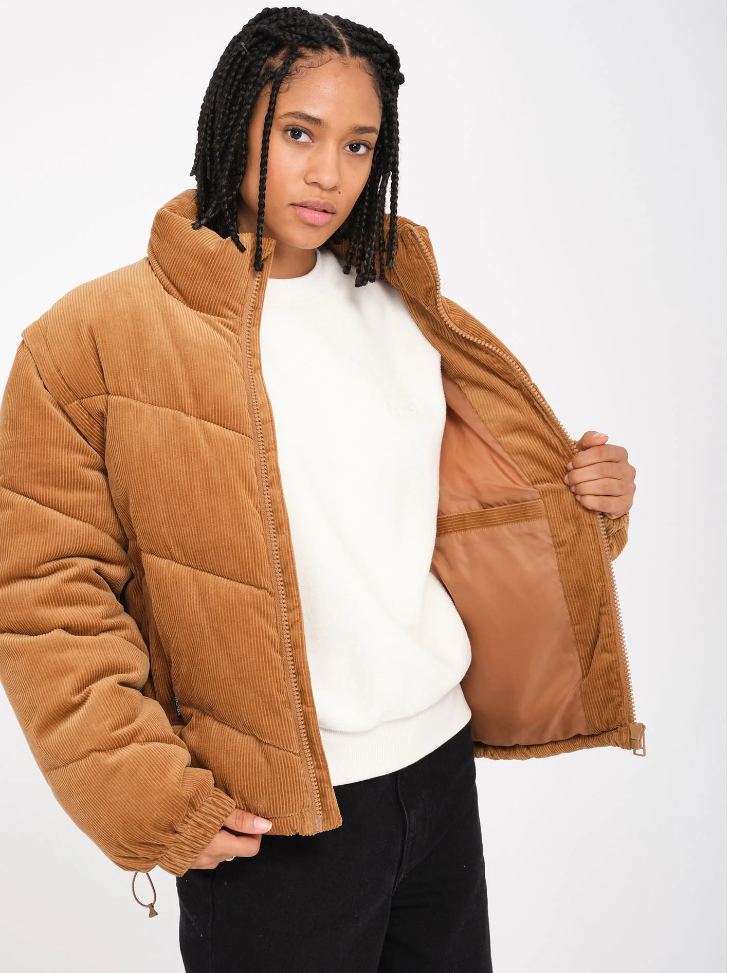 Cord'N Puffjacke - Vintage Brown - Image 5
