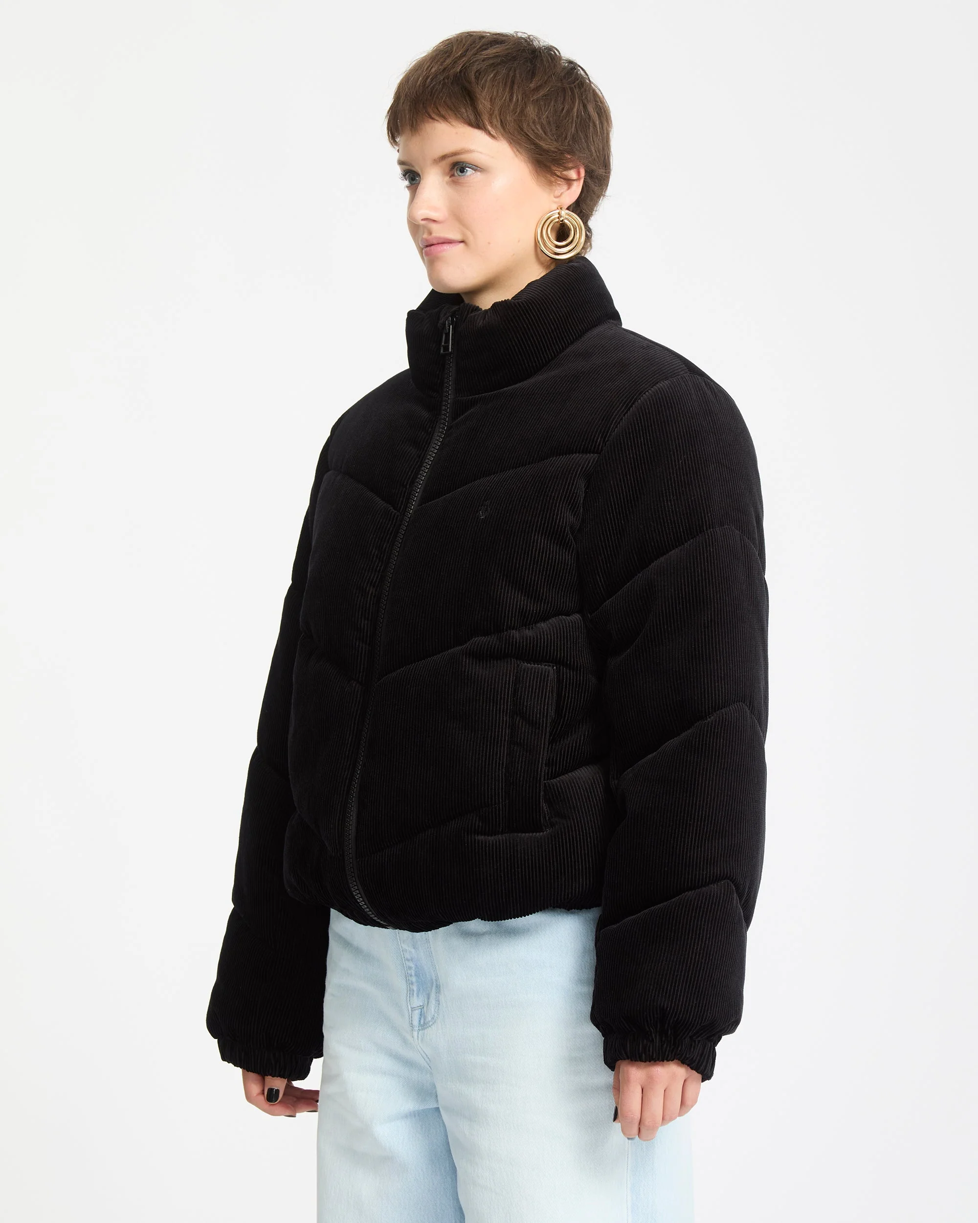 Cord'N Stone Puffer Jacke - Black - Image 10