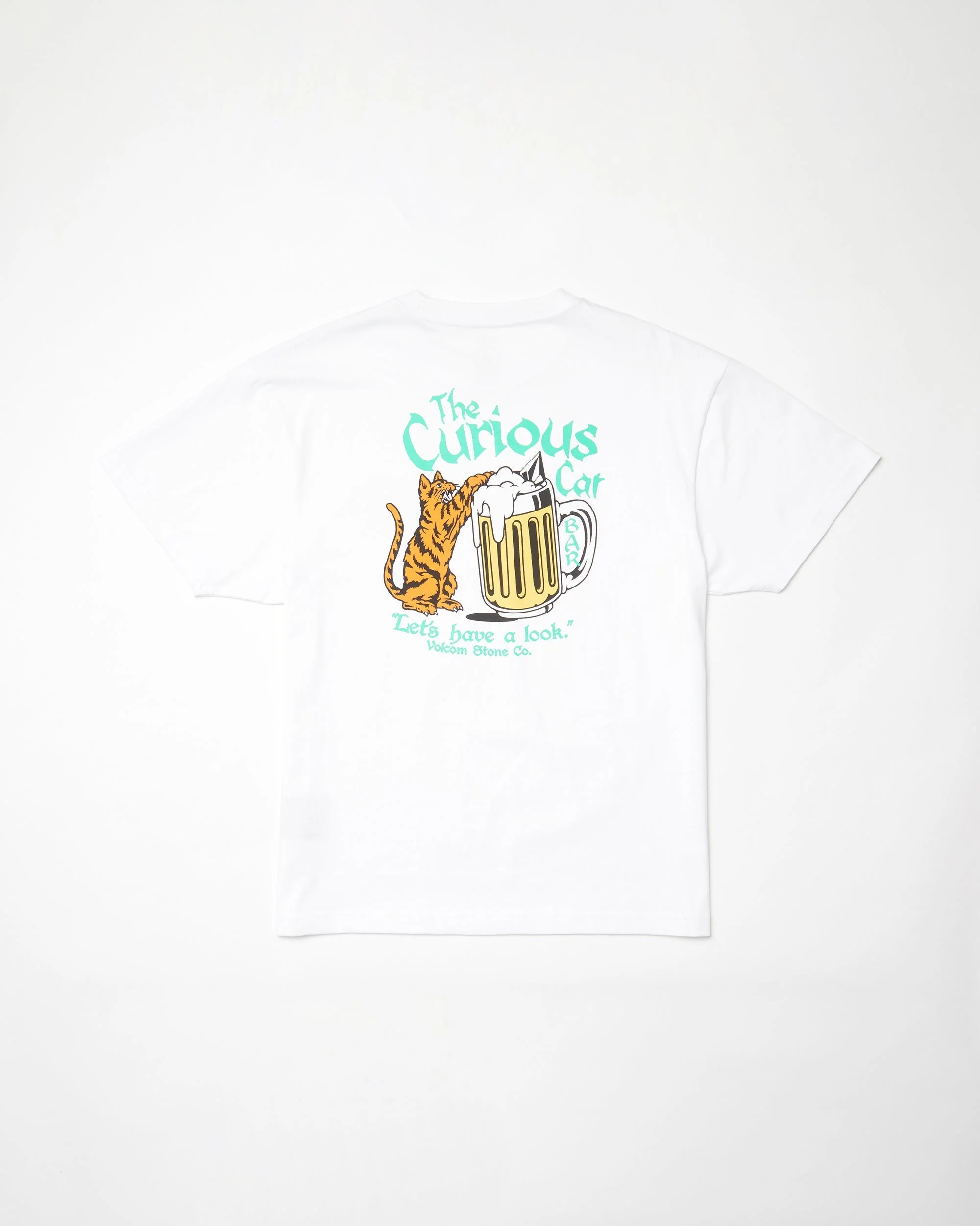 Curious Cat T-shirt - WHITE - Image 10