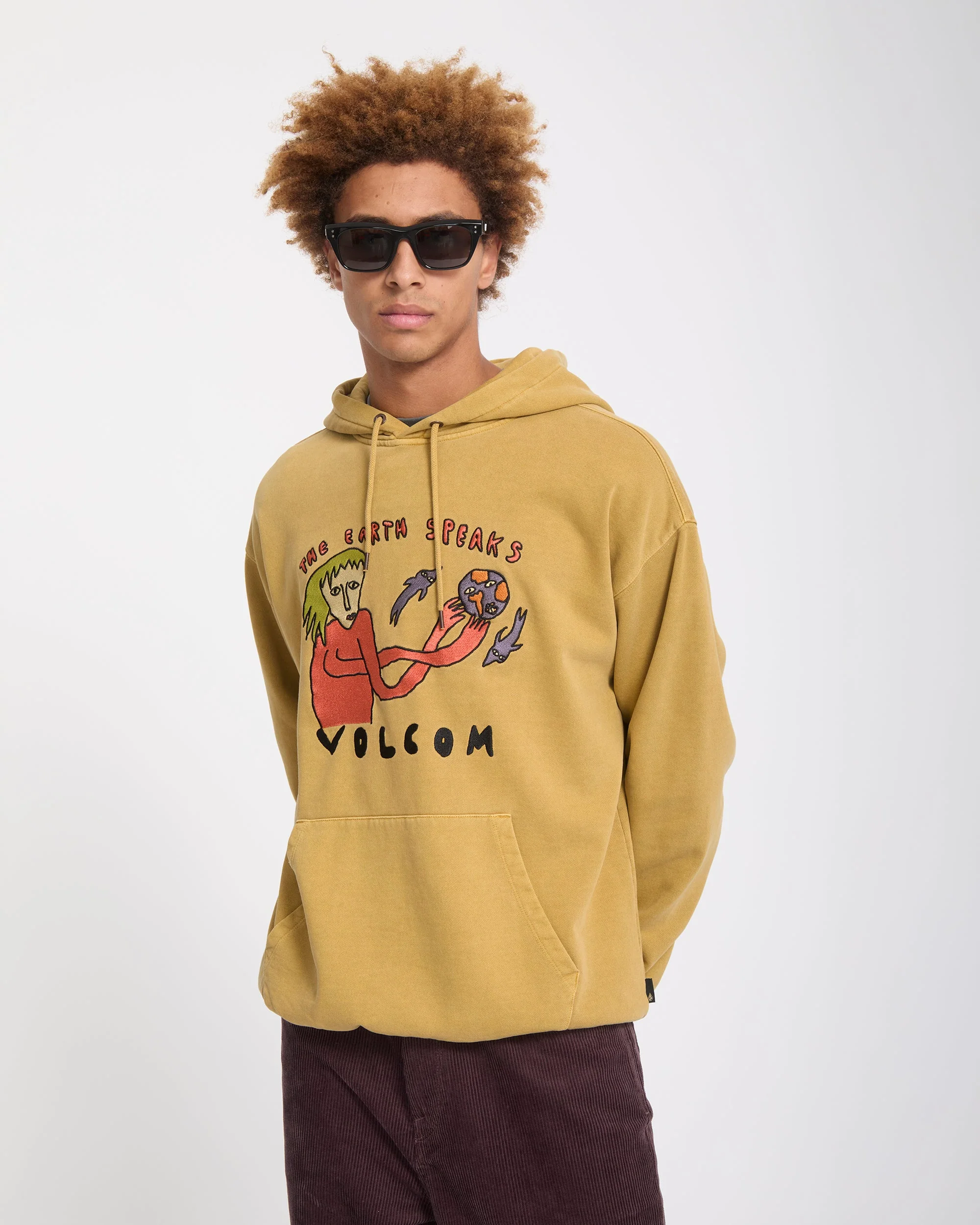 Earth Speaks Hoodie - Mustard - Image 7