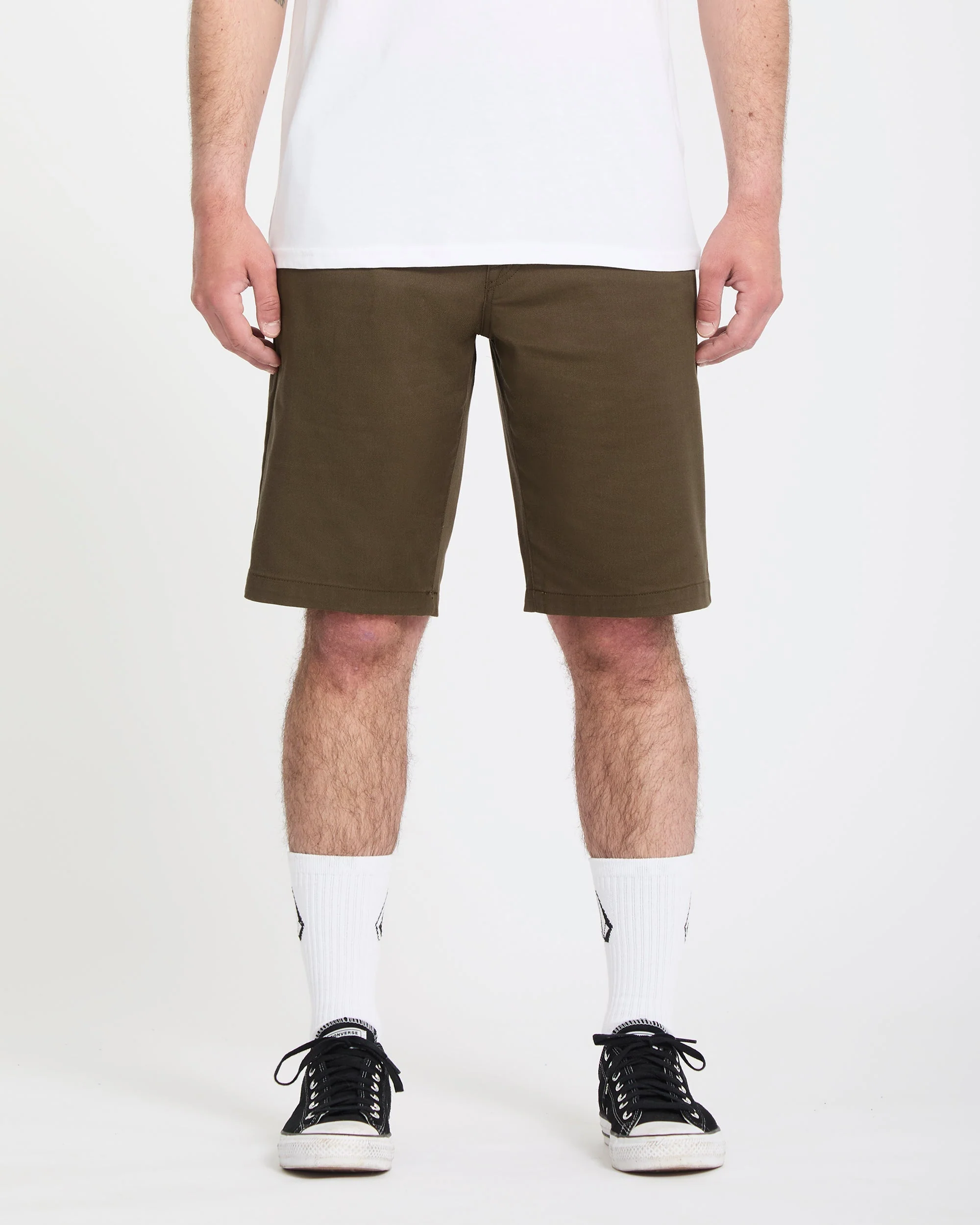 Frickin Modern Stretch 21" Shorts - Sage Leaf