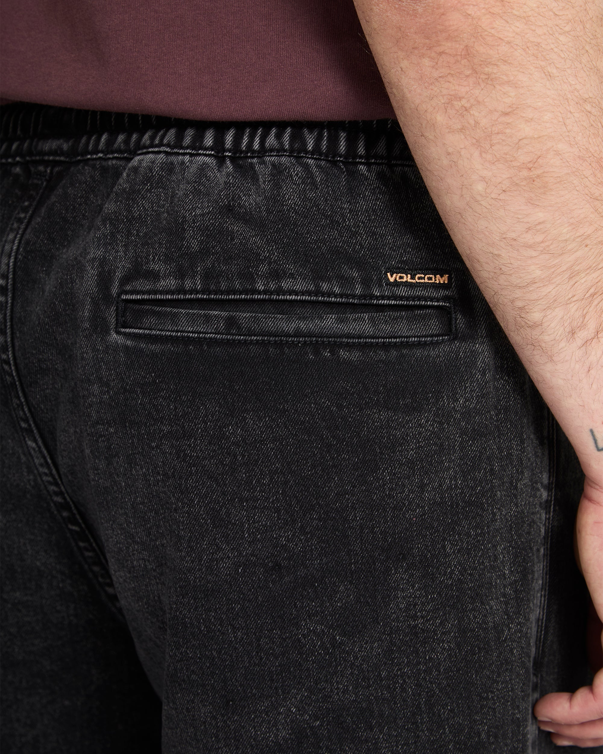 Freazy Loose Elasticated Waist Jeans - Blackity Black - Image 5