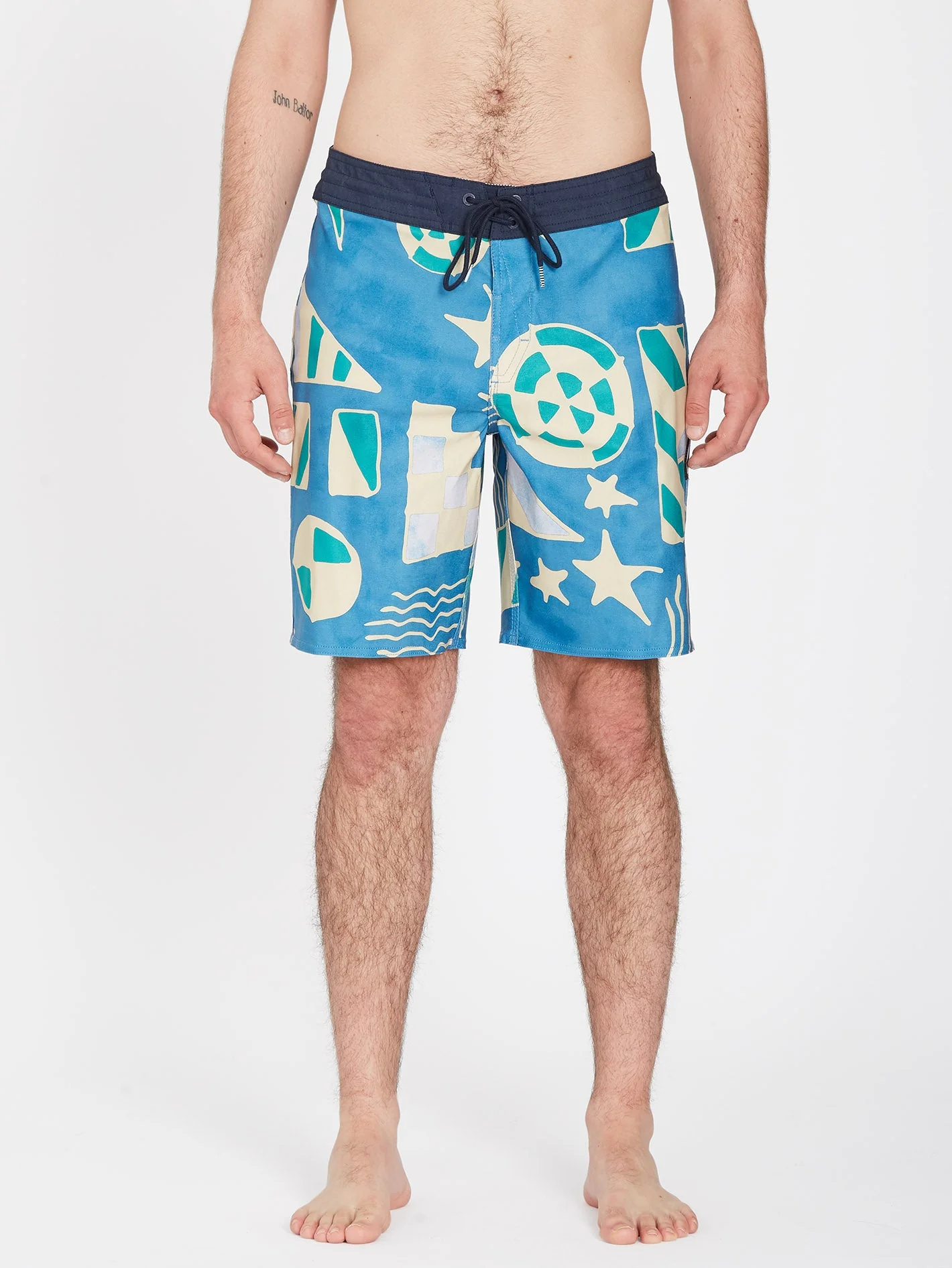 Geo Stoney 19" Badeshorts - AGED INDIGO