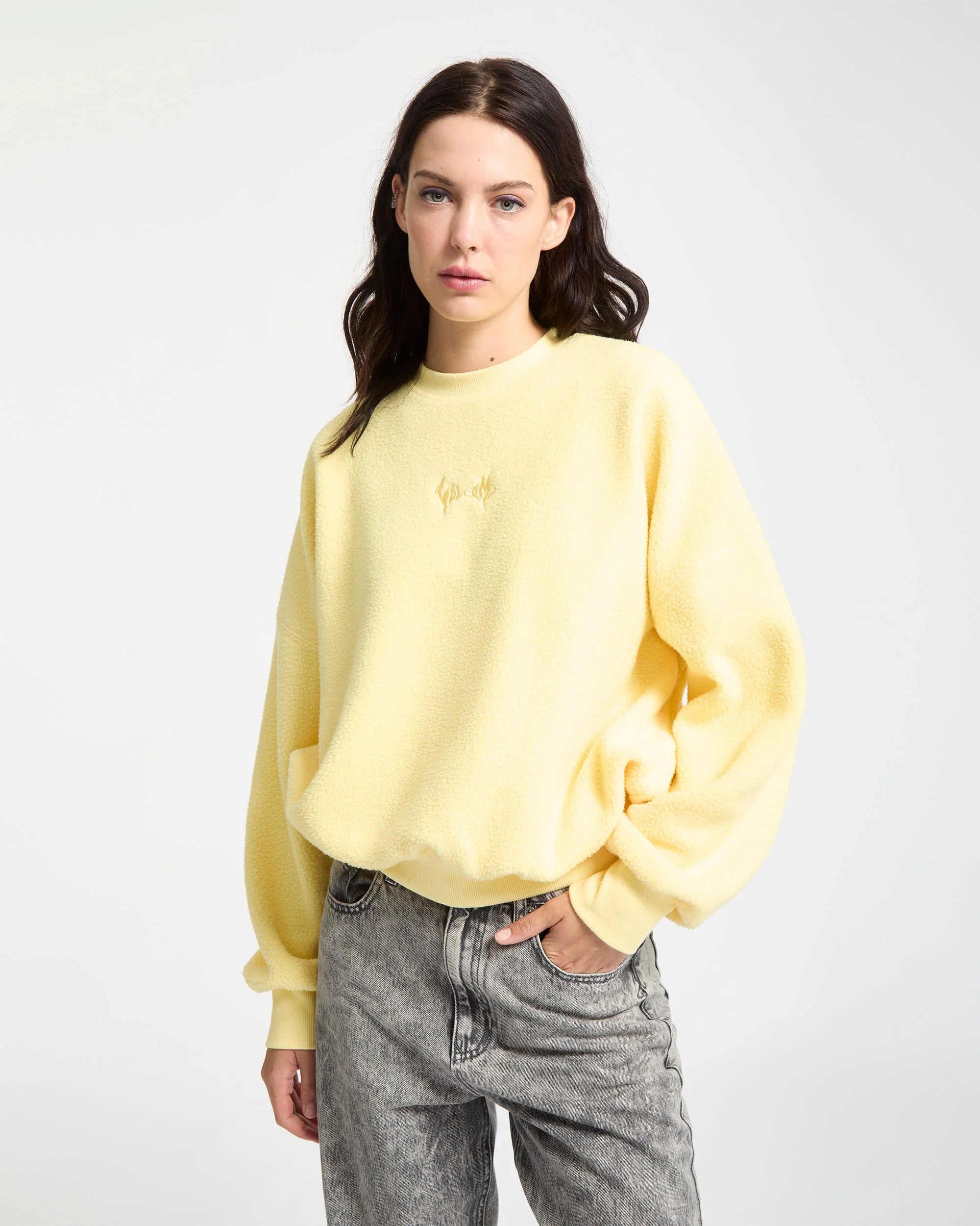 Piou Sherpa Sweatshirt - Dawn Yellow - Image 5
