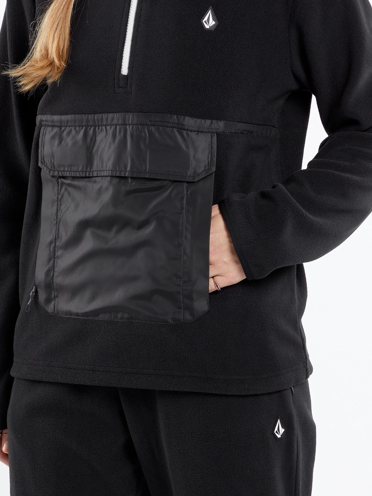 Polar Half-Zipped Sweatshirt - BLACK - Image 3