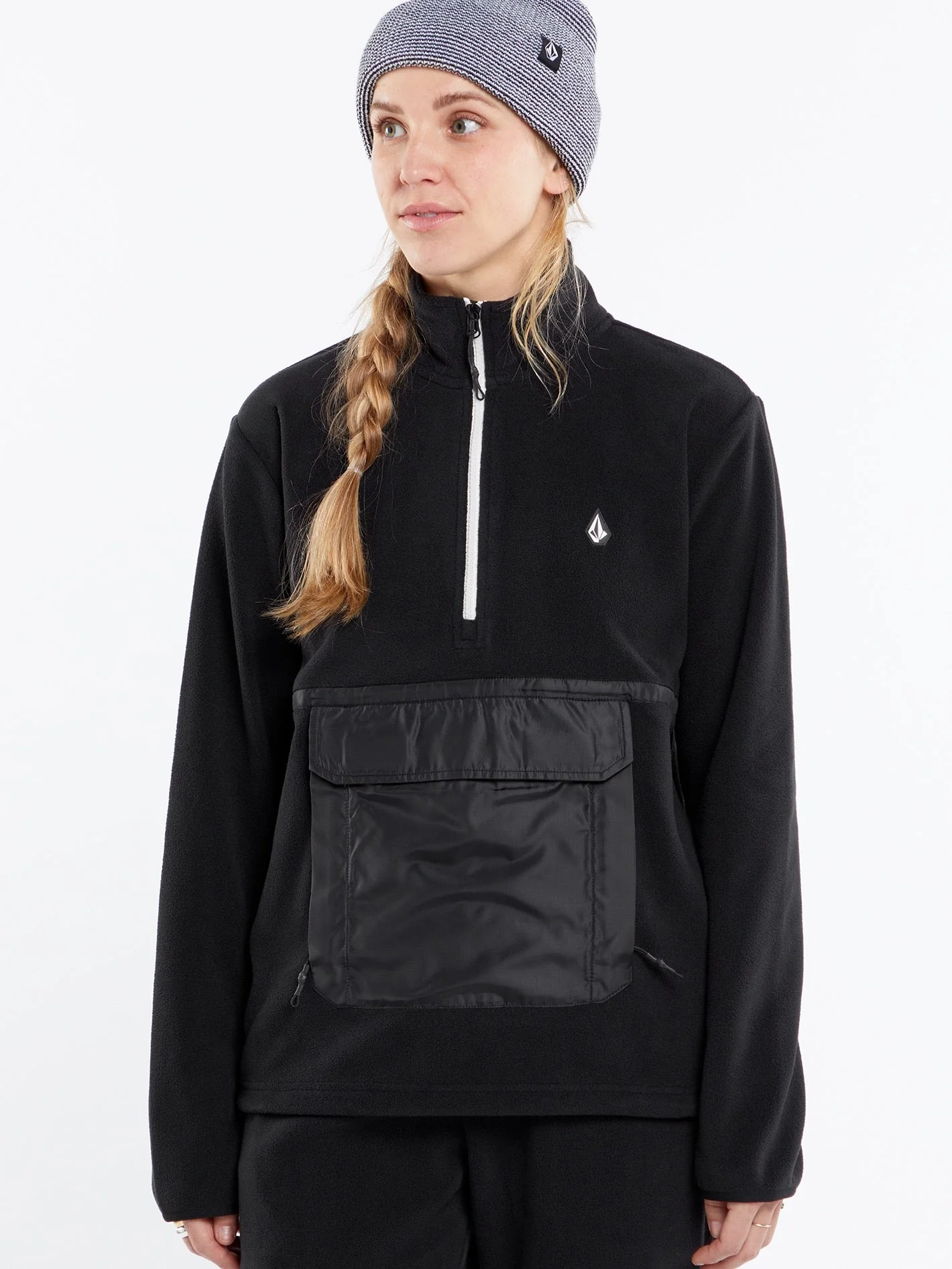 Polar Half-Zipped Sweatshirt - BLACK - Image 4