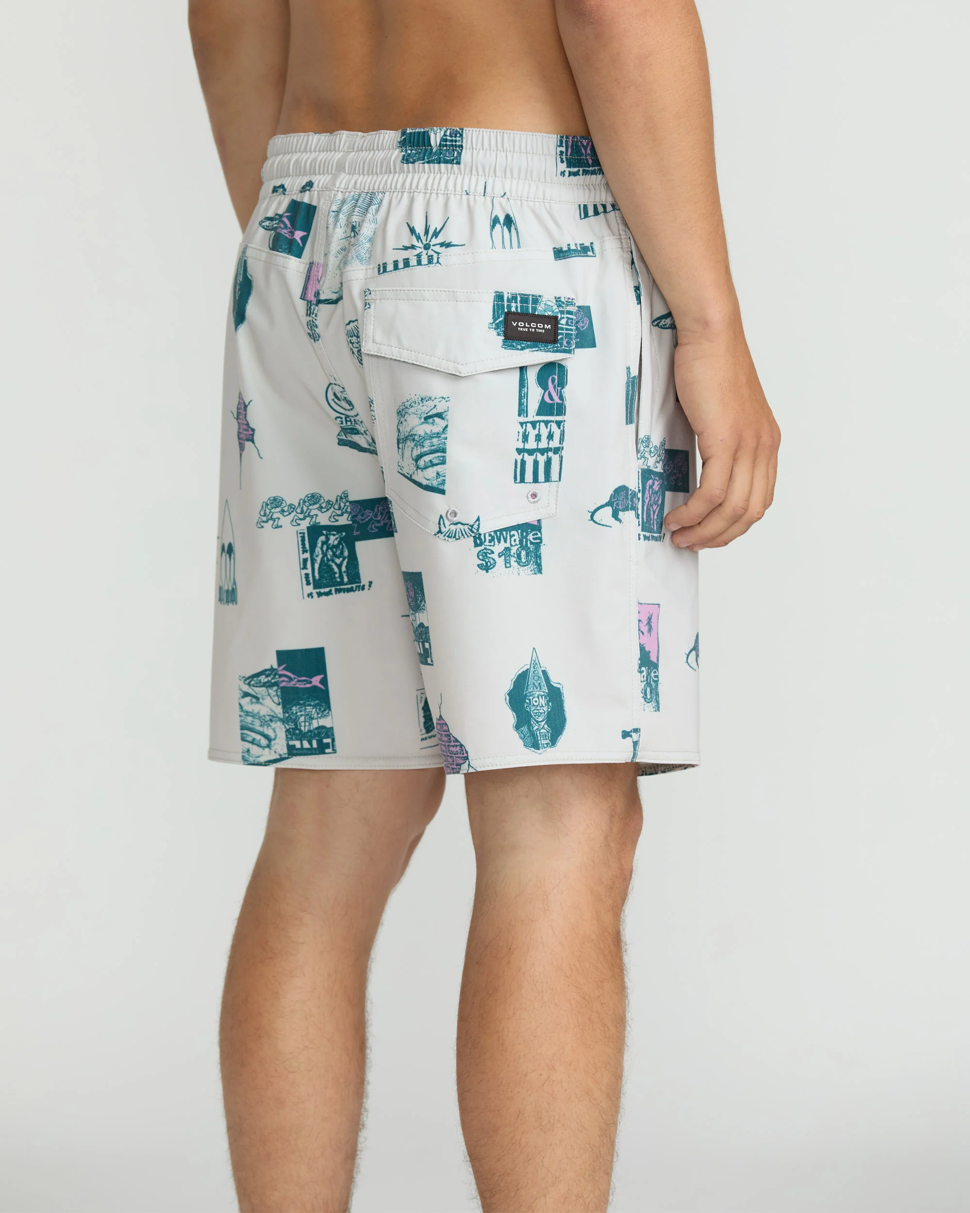 Psyche Cotton Trunk 17" Boardshorts - Stone - Image 5