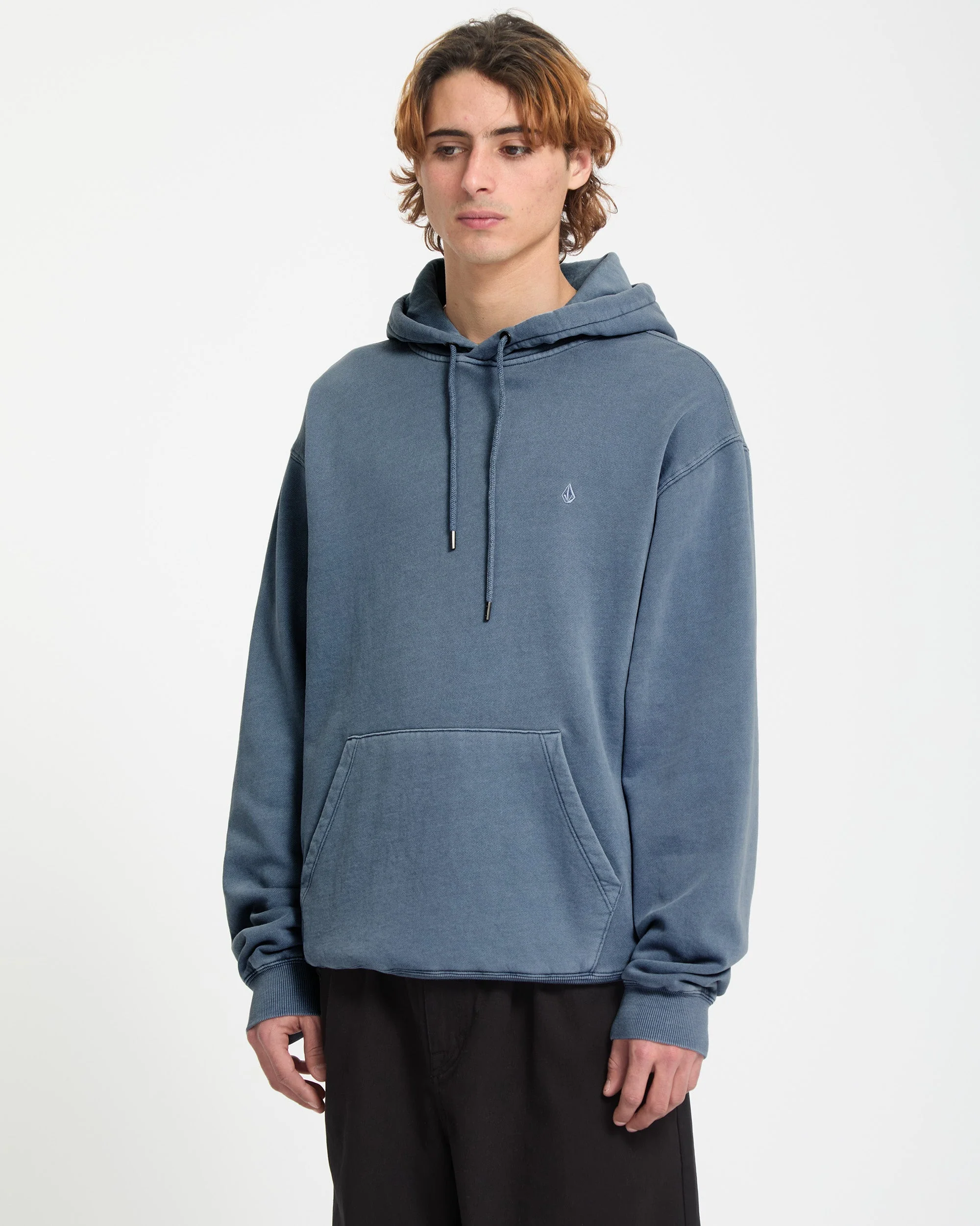 Single Stone Fleece-Hoodie - Blue Wash - Image 6