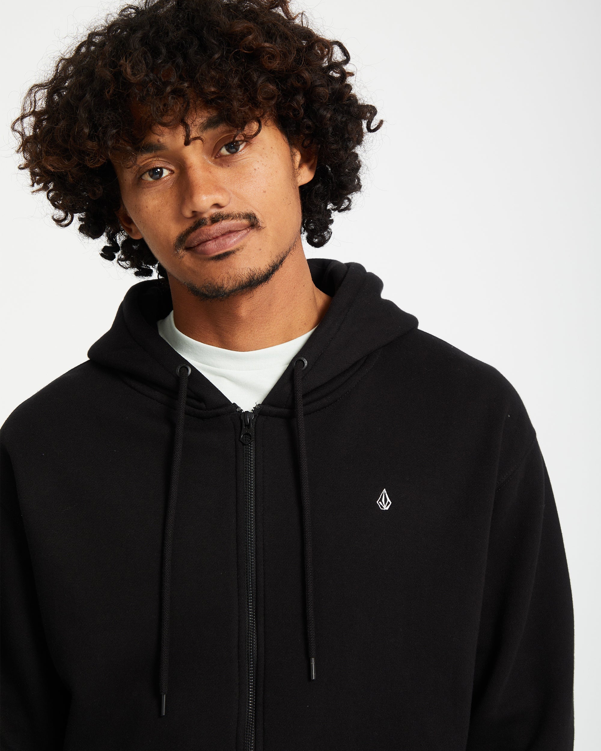 Single Stone Full Zip Kapuzenpullover - BLACK - Image 8