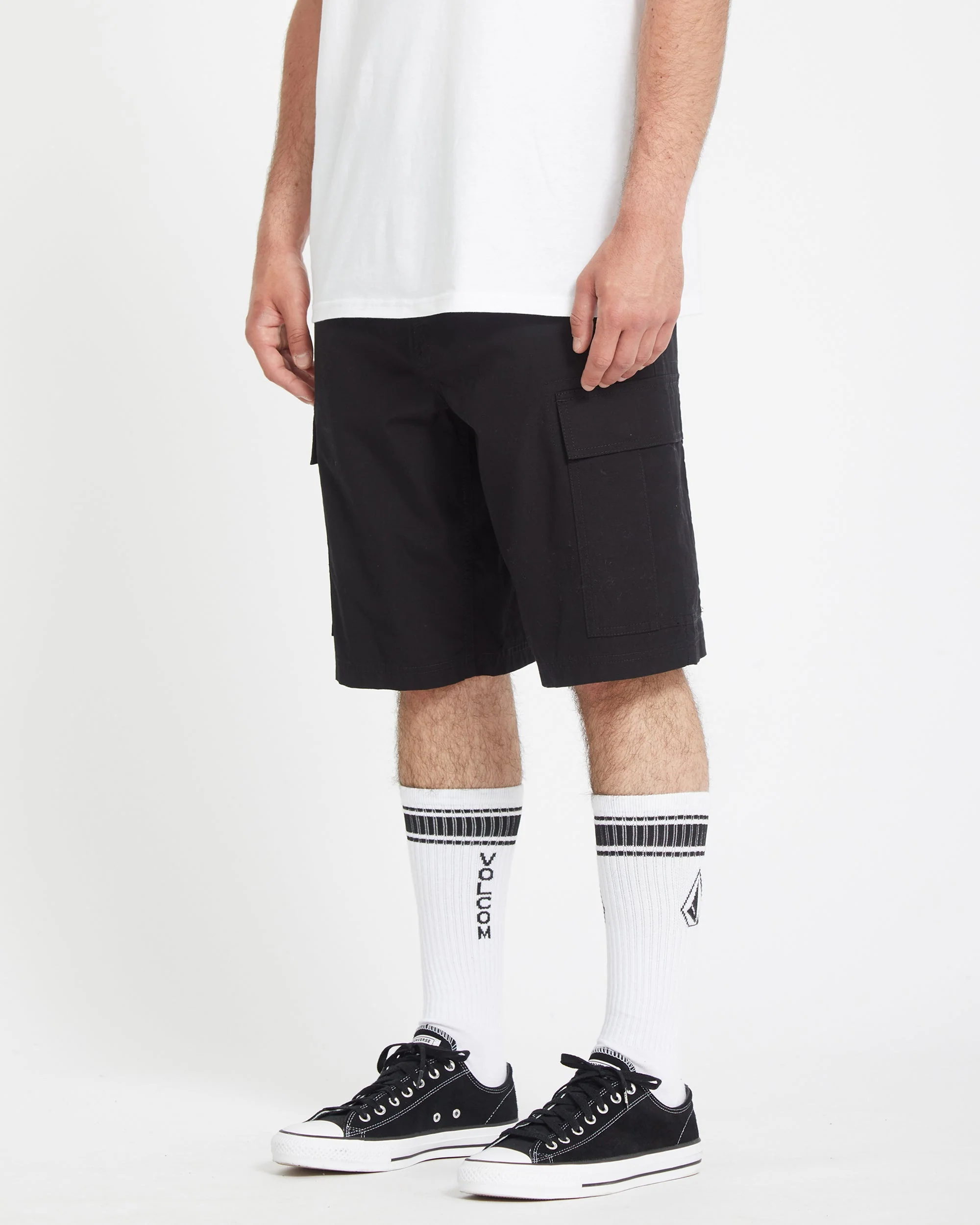 Strange Tripper Cargo 22" Shorts - BLACK - Image 3