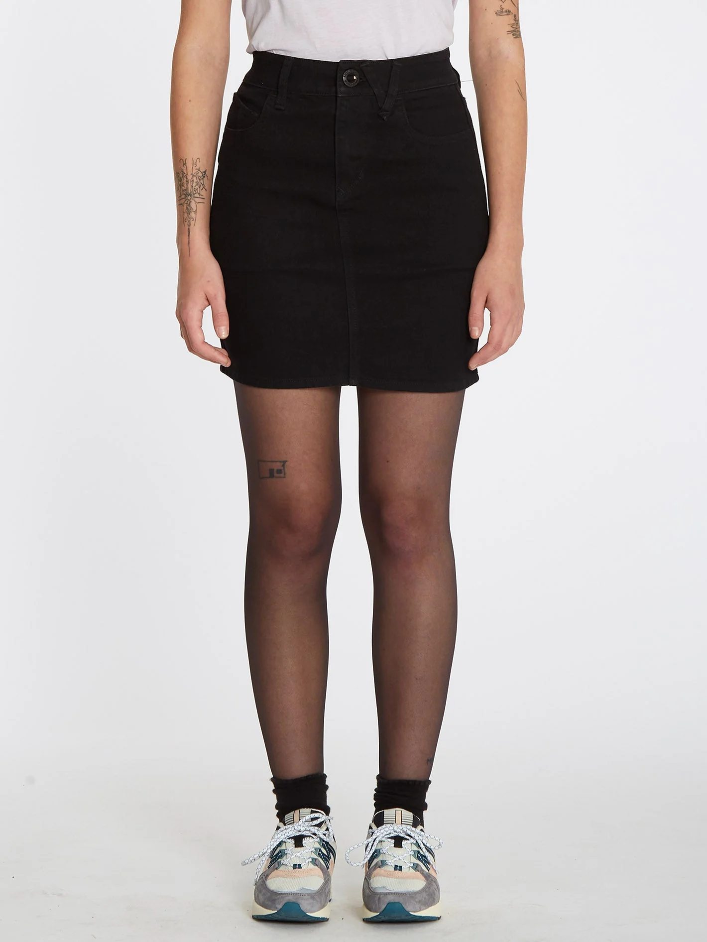 Weellow Denim Skirt - BLACK OUT